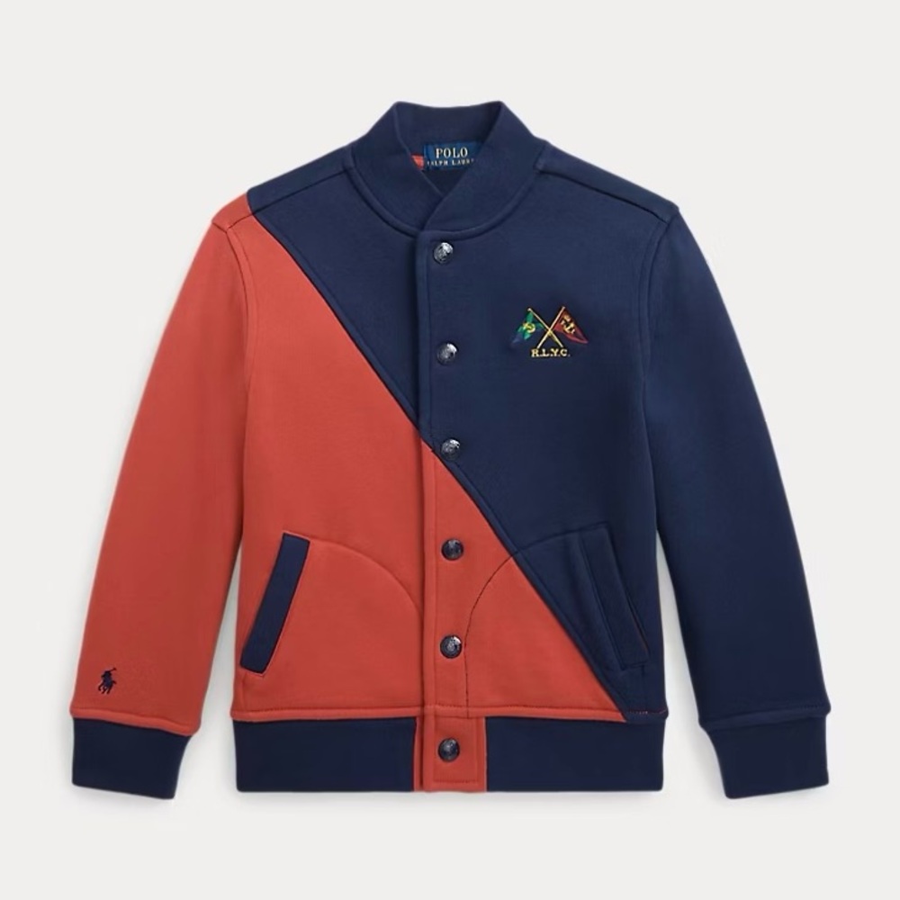 Polo Ralph Lauren Nautical-Flag Fleece Baseball Jacket